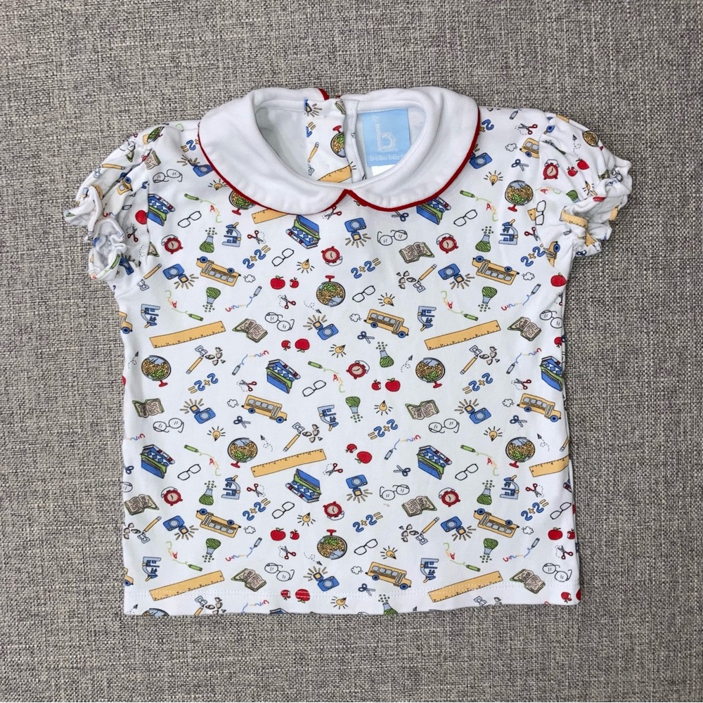 Bella Bliss size 5 (runs like a 4) pima cotton back to school top